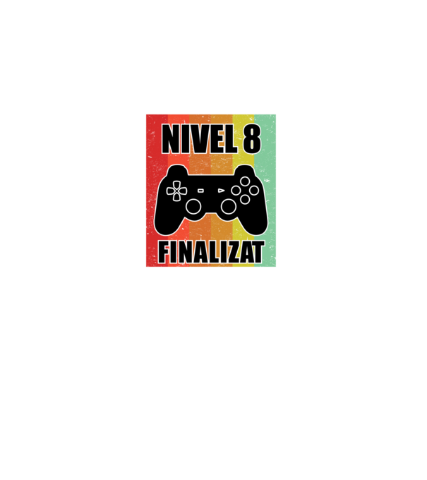 Nivel 8 finalizat model negru pe tricou
