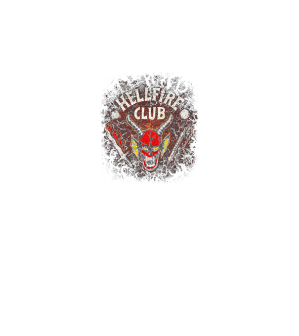 hellfire club stranger things model negru pe tricou