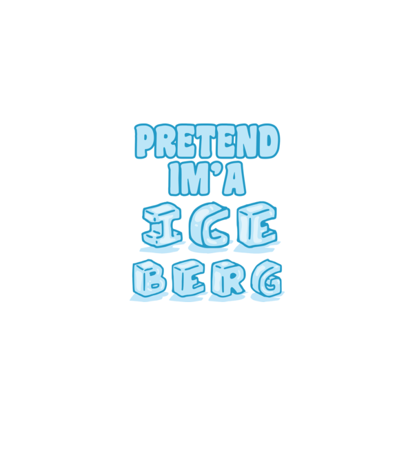 Iceberg carnaval model alb pe tricou