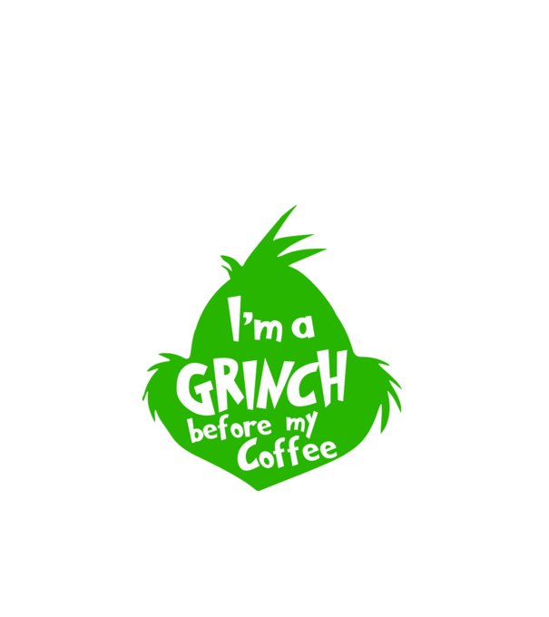 Grinch before coffee model negru pe tricou