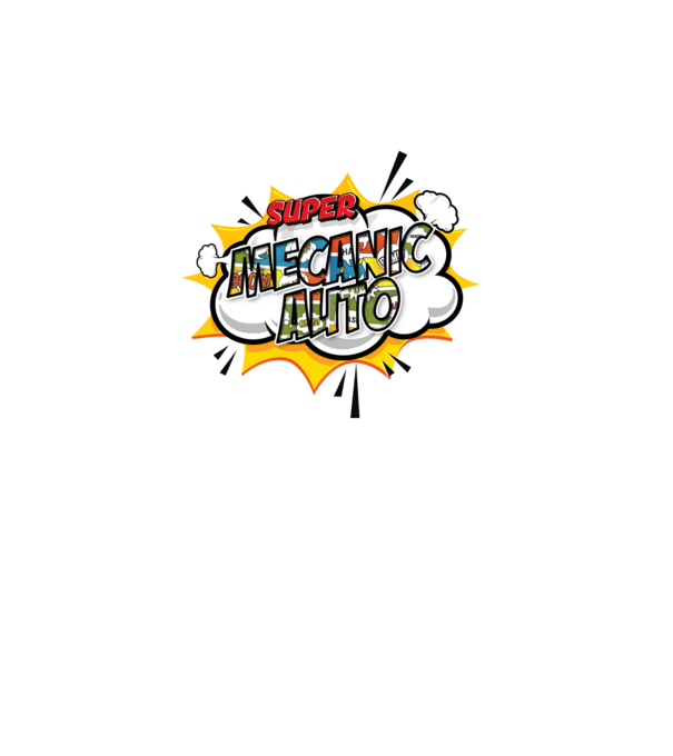Super mecanic auto model alb pe tricou