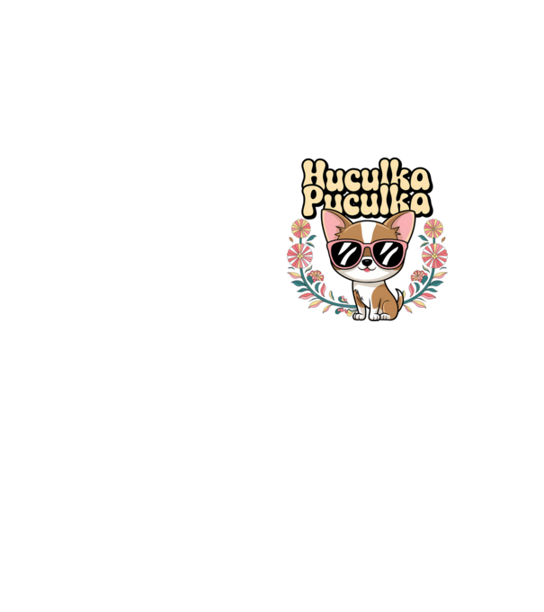 Huculka Puculka câine 1 model galben neon pe tricou