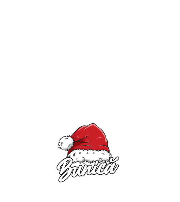 bunică Santa Hat model negru pe tricou