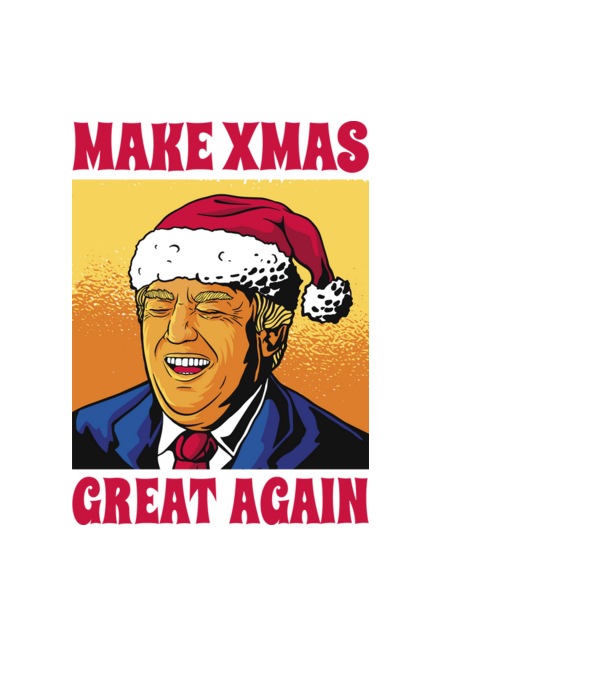 Make Xmas great again model negru pe tricou