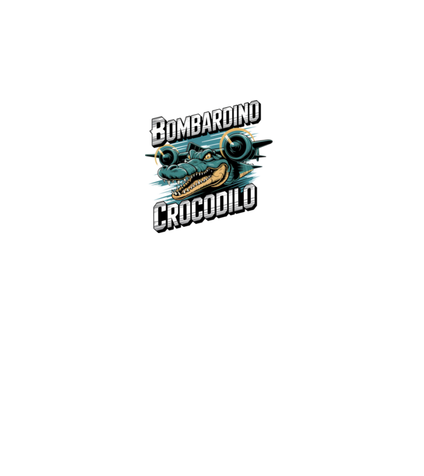 Bombardino Crocodilo 2 model gri pe tricou