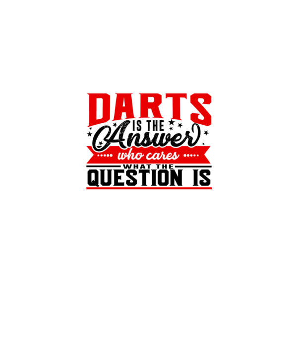 Sport is the answer DARTS model alb pe tricou