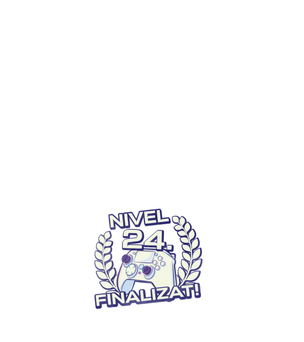 Nivel 24 finalizat! model negru pe tricou