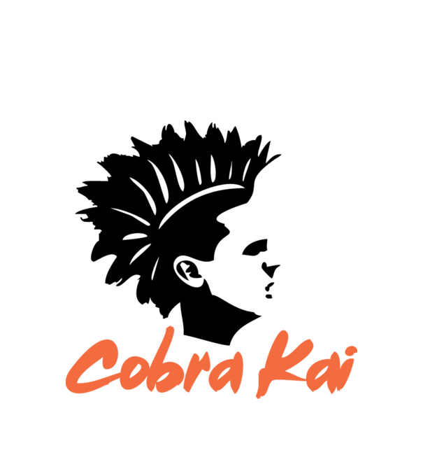 cobra kai punk model alb pe tricou