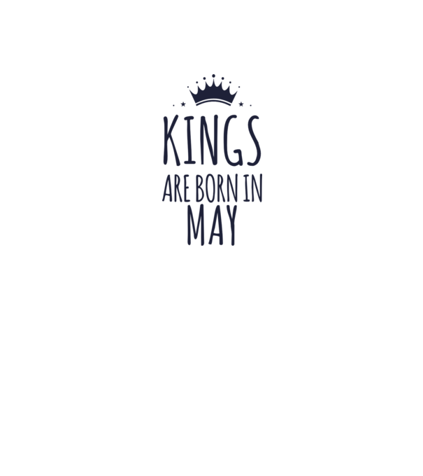 Kings are born in - May model galben pe tricou