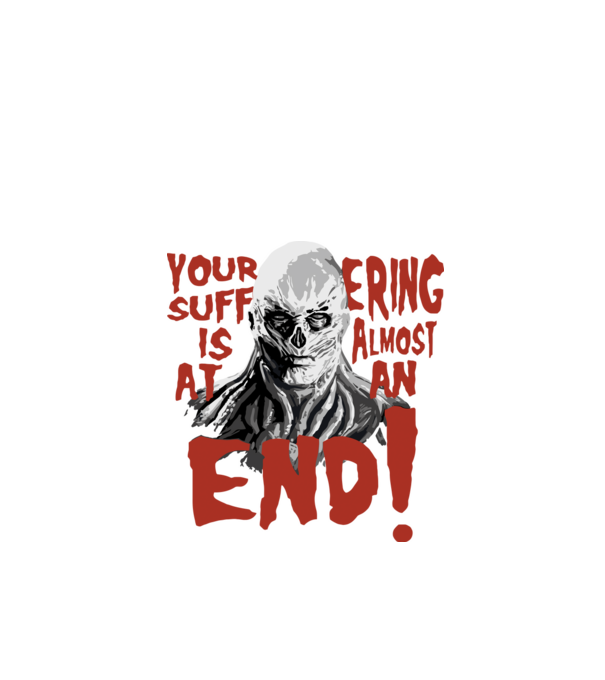 vecna your suffering is almost at an end model negru pe tricou