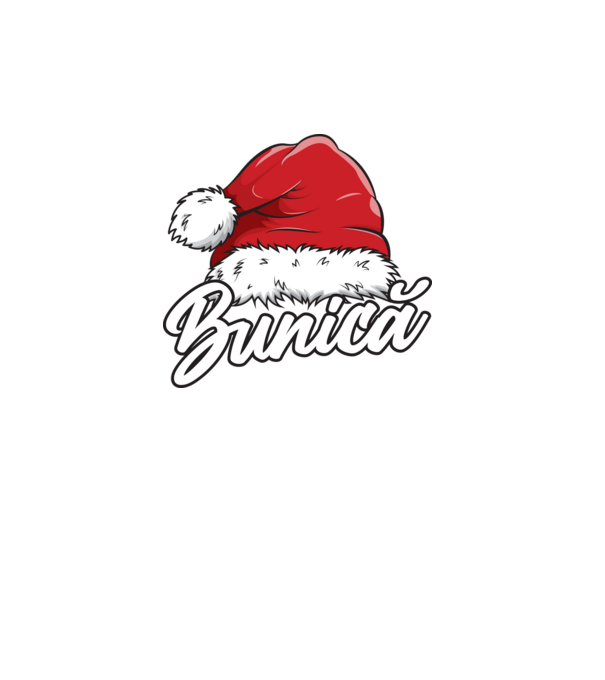 bunică Santa Hat model turcoaz pe tricou