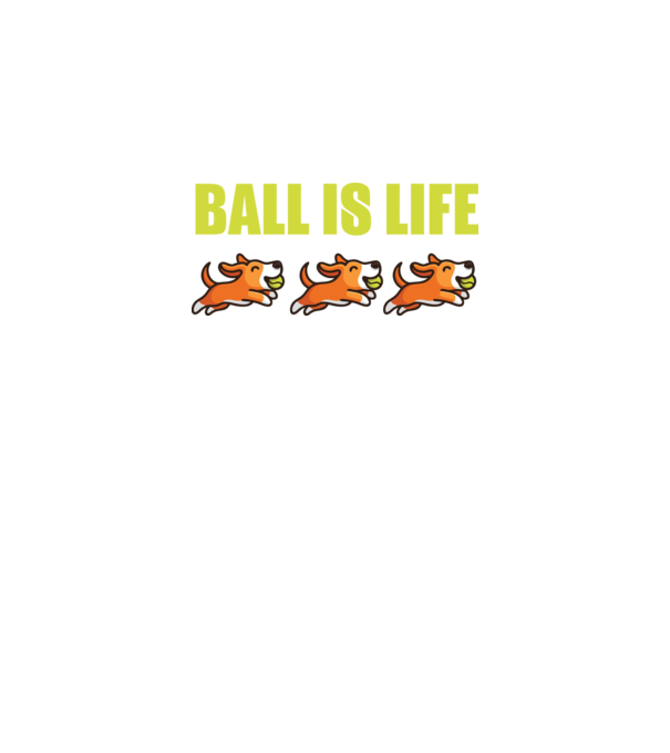 Ball is life model negru pe tricou