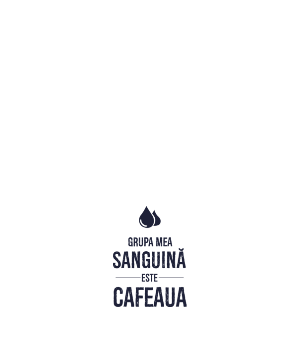 Grupa mea sanguină este cafeaua model alb pe tricou
