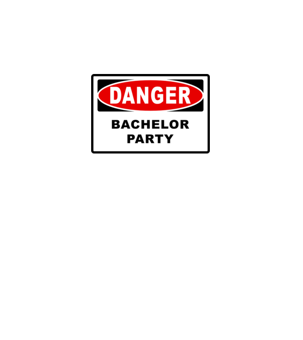 Bachelor DANGER model alb pe tricou