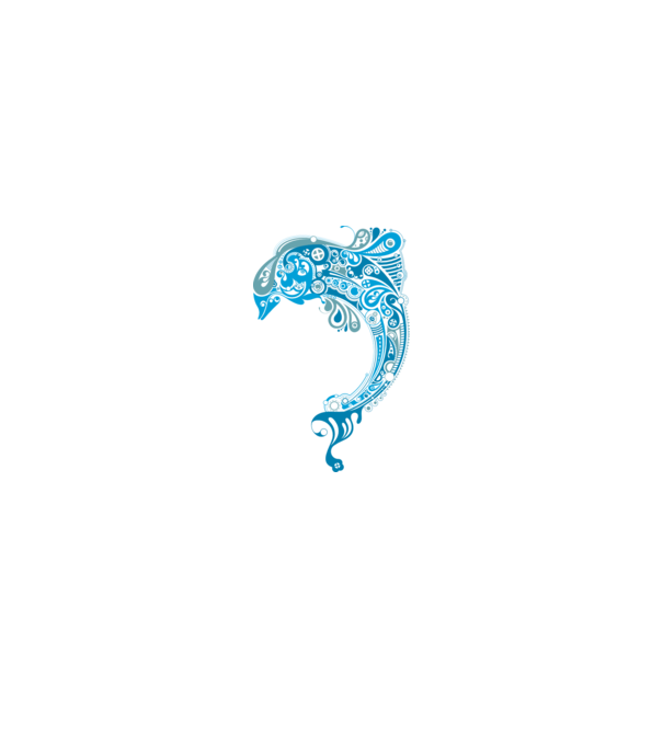 delfin model alb pe tricou