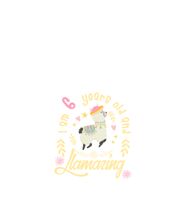 Birthday Llamazing 6 years old model negru pe tricou