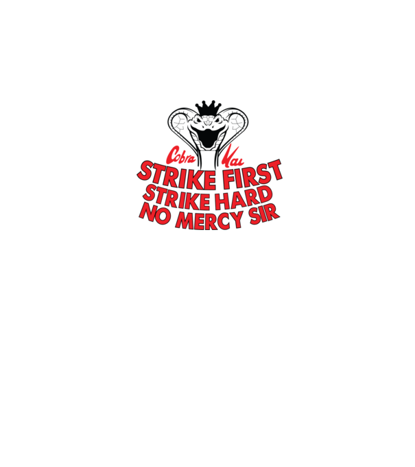 Strike first strike hard logo model alb pe tricou