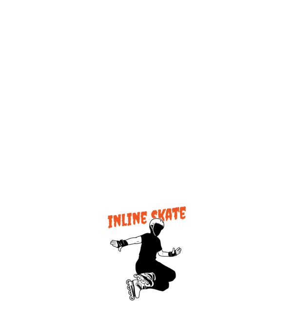 TR inlineskate model albastru închis pe tricou