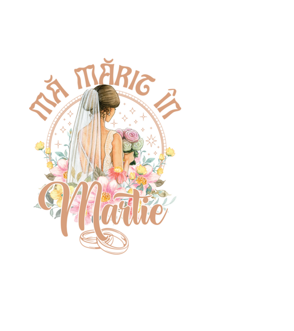 mă mărit - în martie model negru pe tricou
