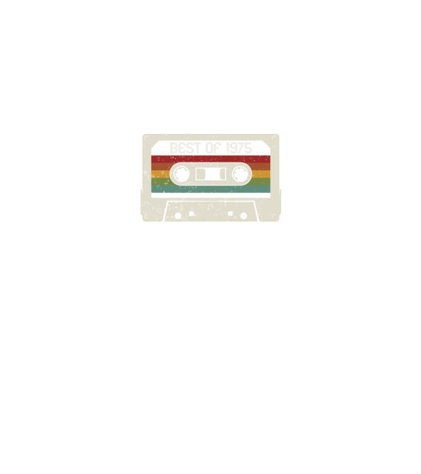 retro tape 1975 vintage model negru pe tricou
