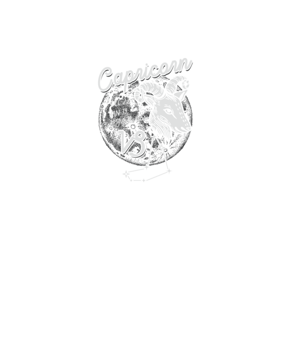 Zodiac bărbat CAPRICORN retro model negru pe tricou