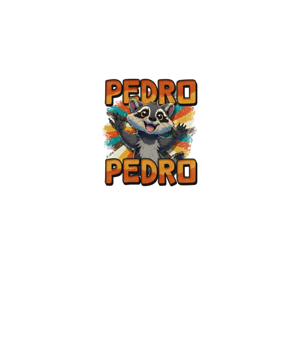 Retro Pedro model negru pe tricou