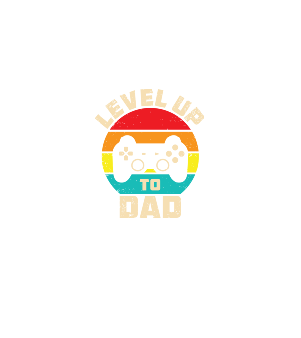 Level Up Dad model negru pe tricou