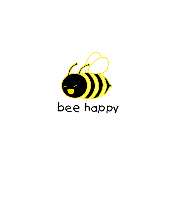 bee happy model albastru deschis pe tricou