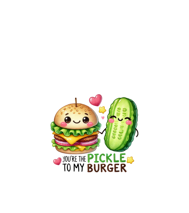 Pickle to my Burger model alb pe tricou