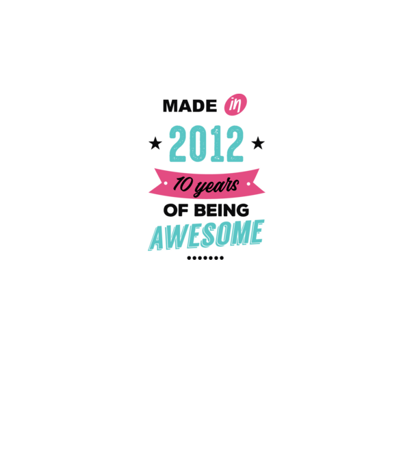 MADE in 2012 model alb pe tricou