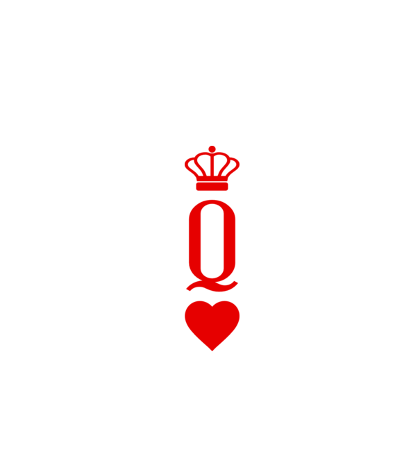 Playin gcards Queen of hearts model alb pe tricou