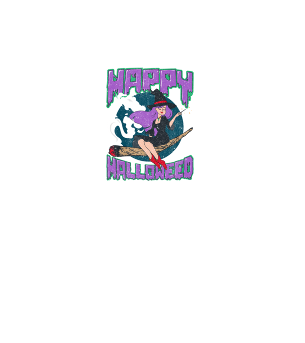 Happy Halloweed model turcoaz pe tricou