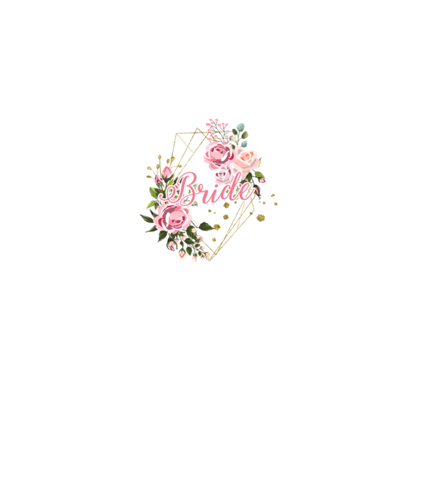 BRIDE roses floral model alb pe tricou