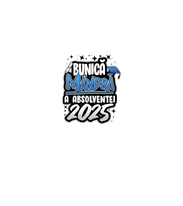 Bunică MÂNDRĂ a absolventei model alb/roșu pe tricou