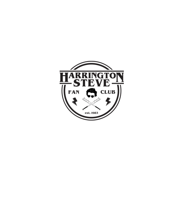 steve harrington fan club est 1983 model alb pe tricou