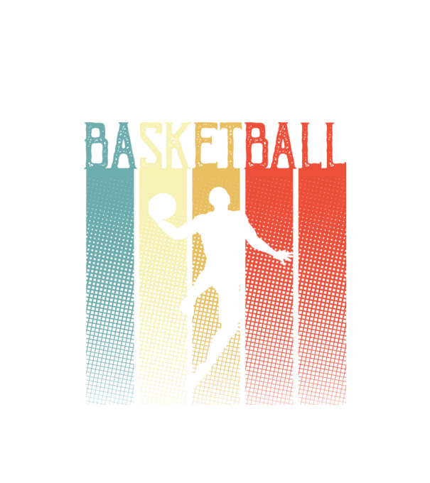 basketball vintage model alb pe tricou