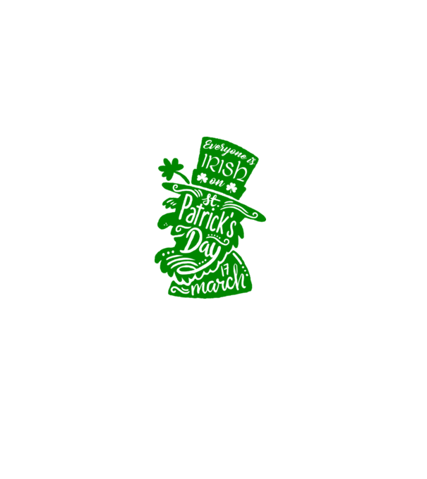 Everyone is irish leprechaun model alb pe tricou