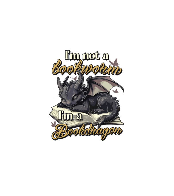 I am not a bookworm i am a bookdragon model negru pe tricou
