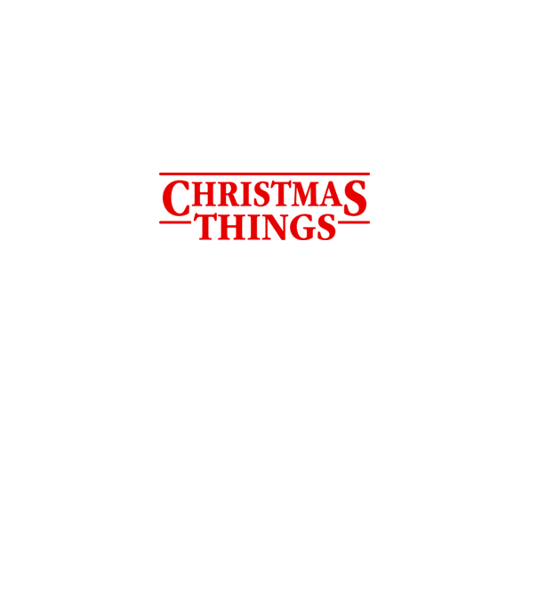 Christmas Things model negru pe tricou