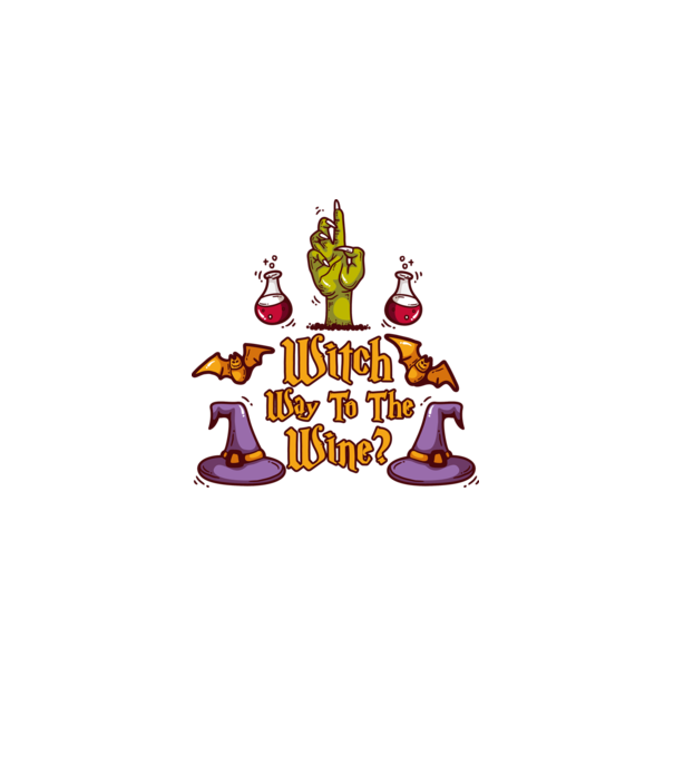 Witch way to the wine model gri pe tricou