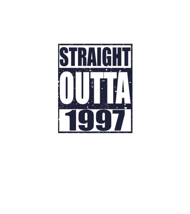Straight Outta - 1997 model galben neon pe tricou