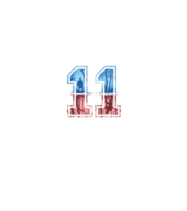 11 eleven stranger things model negru pe tricou