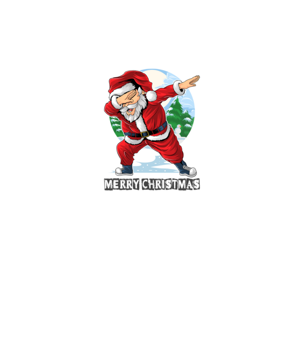 Santa merry christmas model alb pe tricou