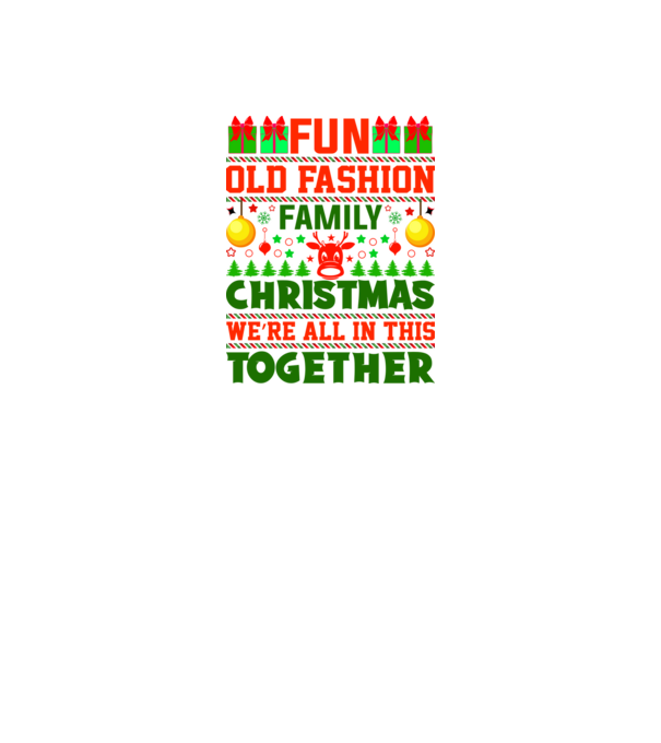 fun old fashion family christmas model negru pe tricou