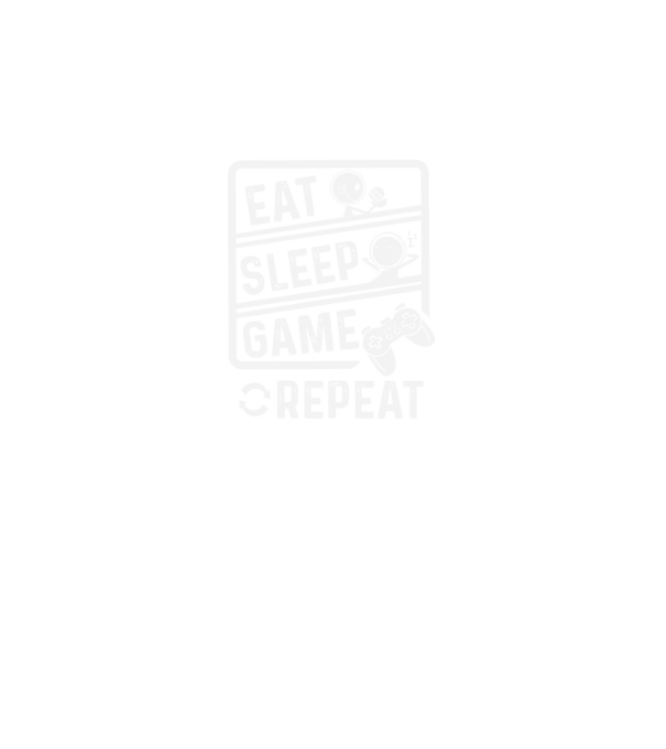 Eat sleep game repeat model negru pe tricou