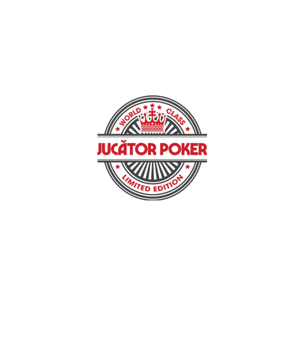 jucător poker model alb pe tricou