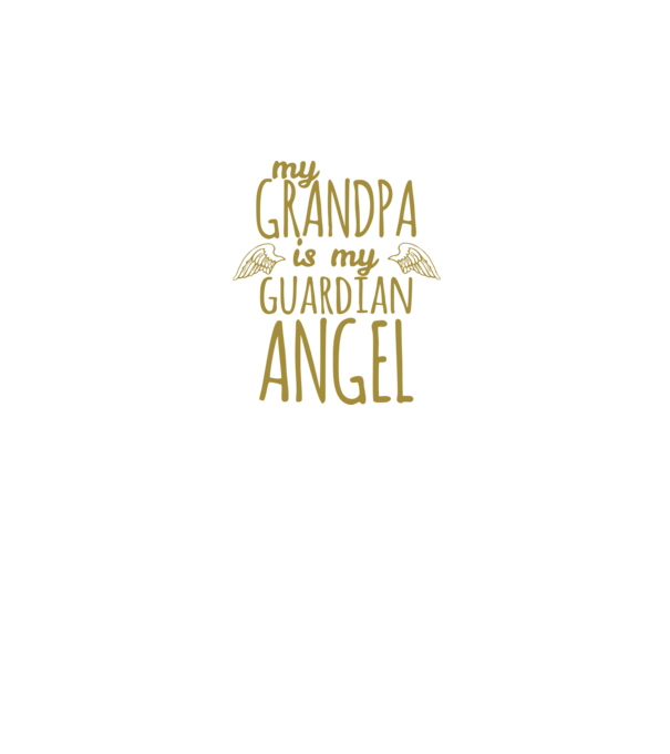 My grandpa is my guardian angel model negru pe tricou
