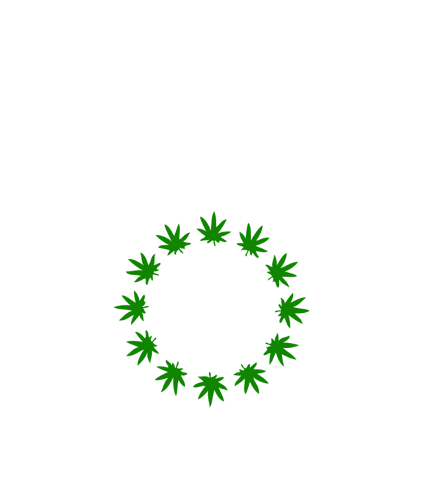 Euro marihuana model alb pe tricou