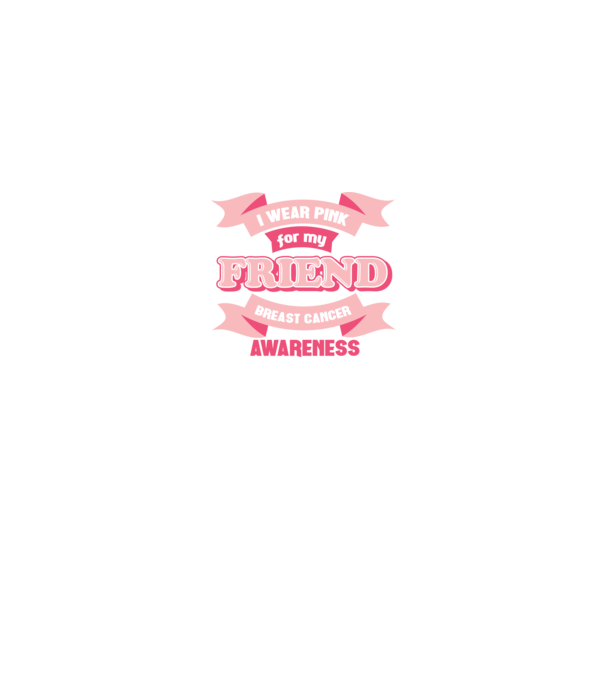 I wear pink for my friend model negru pe tricou