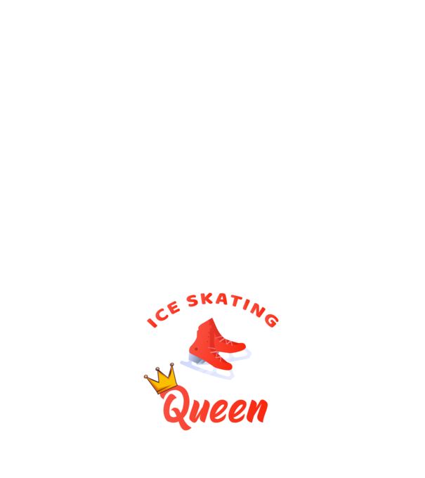Ice skatin Queen model negru pe tricou